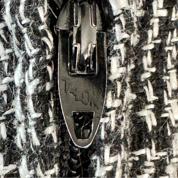 Vintage Christian Dior Black White Plaid Midi Pencil Skirt 10 - Picture 11 of 12